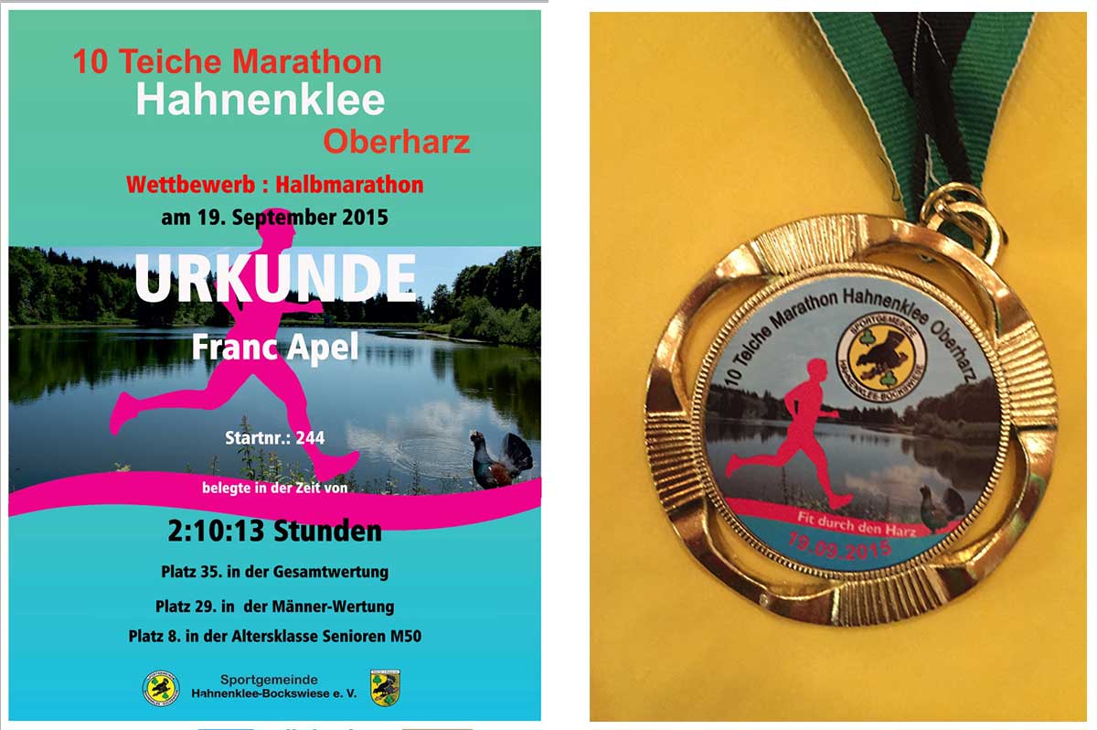 Urkunde und Medaille