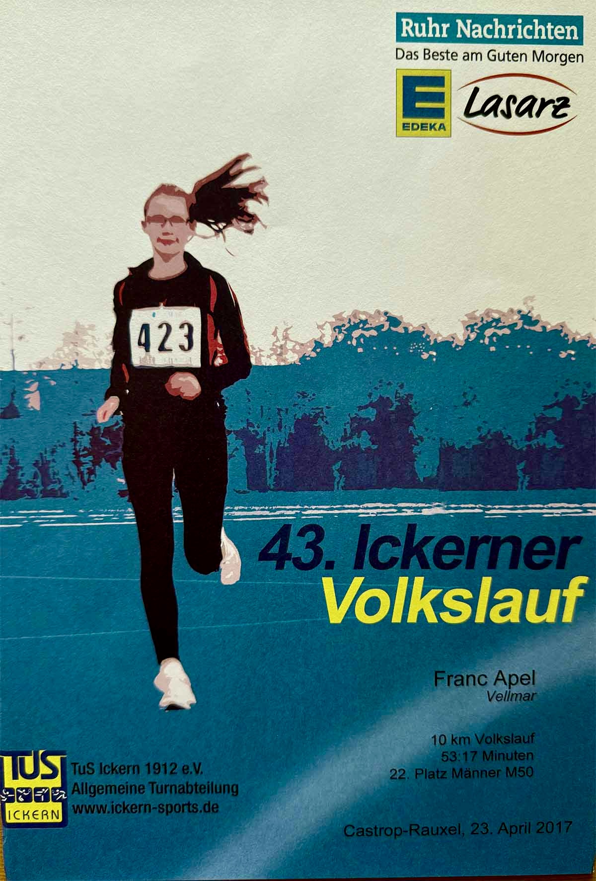 Ickerner Volkslauf Urkunde