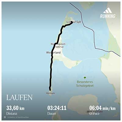 Syltlauf 2019 Strecke